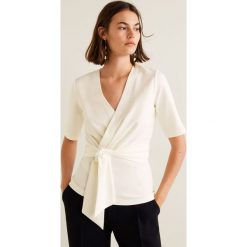 Mango - Top Savana2. Szare topy damskie Mango, z elastanu, z krótkim rękawem. Za 119.90 zł.