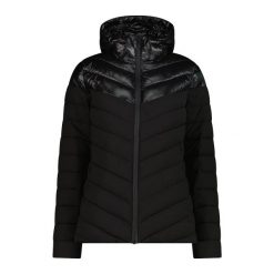 Kurtka puchowa z kapturem na zamek Sorona Aura damska CMP. Czarne kurtki damskie CMP, bez wzorów, z puchu, z kapturem. W wyprzedaży za 485.00 zł.