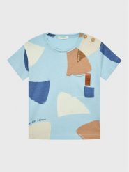 United Colors Of Benetton T-Shirt 3HVDA102C Błękitny Regular Fit. Niebieskie t-shirty dla chłopców United Colors Of Benetton, bez wzorów, z bawełny, bez ramiączek. Za 39.99 zł.