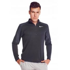 Bluza Sportowa Męska Nike Termiczna Pacer Top Hybrid. Szare bluzy męskie Nike, m, bez wzorów, bez kaptura, na fitness i siłownię. Za 228.80 zł.