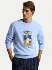 Polo Ralph Lauren Bluza 710B18538001 Niebieski jasny Regular Fit. Niebieskie bluzy męskie Polo Ralph Lauren, l, bez wzorów, z syntetyku, bez kaptura. Za 1,199.00 zł.