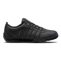 Buty sportowe męskie K-Swiss Arvee 1.5 klasyczne sneakersy ze skórzaną cholewką. Czarne trekkingi męskie K-SWISS, trekkingowe. Za 219.00 zł.