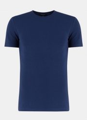 PAKO LORENTE – T-shirt BUDI P000B-TX-006-G. Niebieskie t-shirty męskie Pako Lorente, xl, bez wzorów, z bawełny, bez kołnierzyka. Za 79.99 zł.