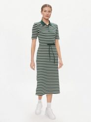 Tommy Hilfiger Sukienka codzienna Reg Breton Midi Polo Dress Ss WW0WW42030 Zielony Regular Fit. Zielone sukienki damskie Tommy Hilfiger, na co dzień, m, bez wzorów, z bawełny, bez kołnierzyka, bez ramiączek, midi, proste. Za 399.99 zł.