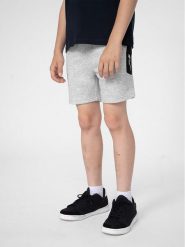 4F Szorty sportowe 4FJSS23TSHOM049 Szary Regular Fit. Szare szorty dla chłopców 4f, bez wzorów, z bawełny, sportowe. Za 49.99 zł.