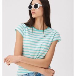 T-shirt w paski - Zielony. T-shirty damskie marki Sinsay. Za 19.99 zł.