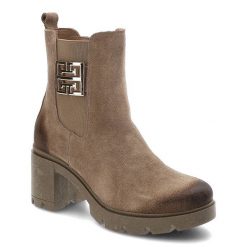 Beżowe Botki Lemar Ocieplane Skórzane Buty Na Obcasie. Brązowe botki damskie Lemar, na jesień, bez obcasa, na obcasie, bez zapięcia. Za 279.00 zł.