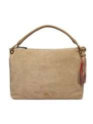 Tommy Hilfiger Torebka Th Statement Leather Bag Suede AW0AW18402 Beżowy. Brązowe torebki do ręki damskie Tommy Hilfiger, bez wzorów, ze skóry, bez dodatków. Za 1,099.00 zł.