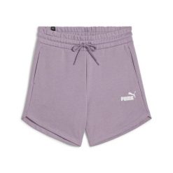 Damskie szorty z wysoką talią Puma Essentials. Fioletowe szorty sportowe damskie Puma, na lato, s, bez wzorów, z bawełny, eleganckie, z podwyższonym stanem, na fitness i siłownię. Za 154.05 zł.