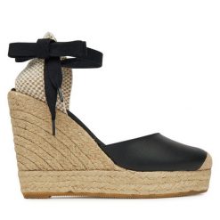 Espadryle Genuins. Czarne espadryle damskie Genuins, bez wzorów, bez obcasa, bez zapięcia. Za 279.99 zł.
