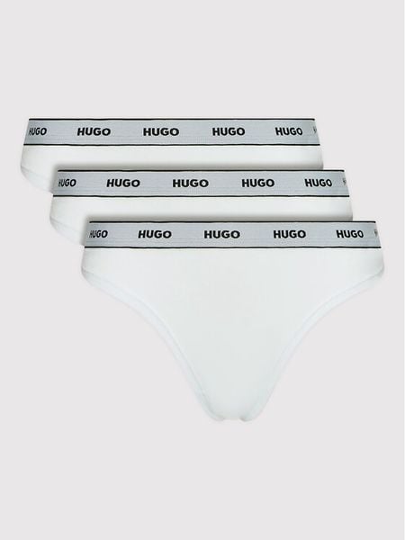 HUGO Komplet stringów 50469681 Biały. Białe stringi damskie Hugo, xxl, bez wzorów, z bawełny. Za 110.99 zł.