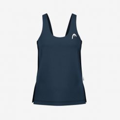 SPIRIT Tank Top Women. Niebieskie koszulki sportowe damskie Head, s, bez wzorów, bez kołnierzyka, bez ramiączek. W wyprzedaży za 207.00 zł.