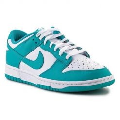 Buty do chodzenia męskie Nike Dunk Low Retro. Niebieskie buty sportowe męskie Nike, z materiału, bez zapięcia, trekkingowe. Za 512.00 zł.