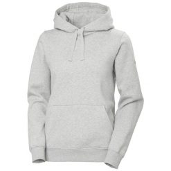 Bluza damska z kapturem Helly Hansen Elevate. Szare bluzy damskie Helly Hansen, bez wzorów, z bawełny, z kapturem. Za 465.00 zł.