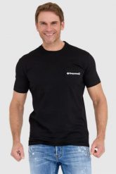 DSQUARED2 Czarny t-shit męski z kieszonką mini gummy. Czarne t-shirty męskie Dsquared2, l, bez wzorów, bez kołnierzyka. W wyprzedaży za 599.99 zł.