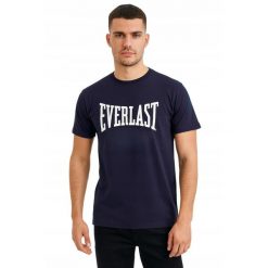 Bawełniany t-shirt dla mężczyzn Everlast TMB001. Niebieskie t-shirty męskie Everlast, m, bez wzorów, z bawełny, bez kołnierzyka. W wyprzedaży za 49.99 zł.