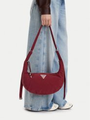 Guess Jeans Torebka CWBEO-GUESS-XC-008-10 Bordowy. Czerwone torebki do ręki damskie Guess Jeans, z aplikacjami, z jeansu, bez dodatków. Za 169.99 zł.
