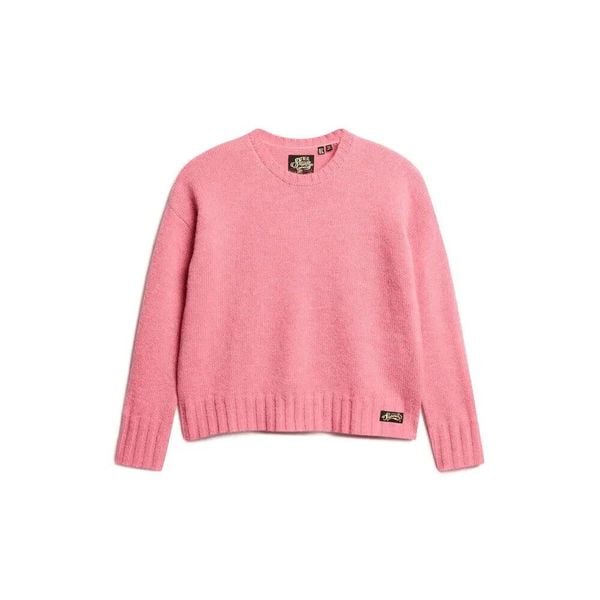 Damski sweter z okrągłym dekoltem Superdry Essential. Czerwone swetry damskie Superdry., m, z aplikacjami, z dzianiny, eleganckie, bez kołnierzyka, bez ramiączek, bez kaptura. Za 272.65 zł.