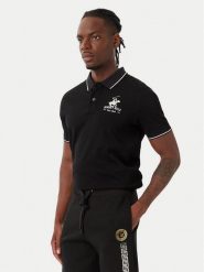 Beverly Hills Polo Club Polo M2607-HR Czarny Regular Fit. Czarne koszulki polo męskie Beverly Hills Polo Club, m, bez wzorów, z bawełny, bez ramiączek. Za 195.99 zł.