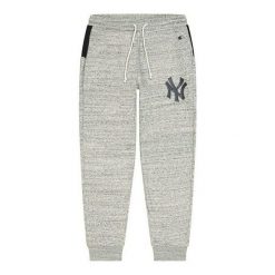 Długie Spodnie Dresowe Champion Rib Cuff MLB NNY Jasnoszary. Szare spodnie sportowe męskie Champion, l, bez wzorów, z dresówki. Za 335.30 zł.