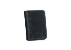 Skórzany cienki portfel męski z bilonówką SOLIER SW16 SLIM czarny. Czarne portfele męskie bez wzorów, z materiału. Za 95.00 zł.
