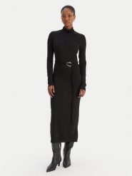 Vero Moda Sukienka dzianinowa Louisa 10336207 Czarny Loose Fit. Czarne sukienki damskie Vero Moda, m, bez wzorów, z dzianiny, bez kołnierzyka, bez ramiączek. Za 179.99 zł.