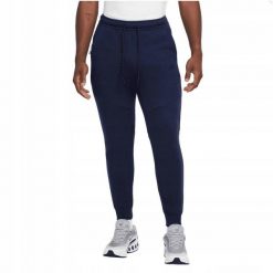 Męskie Spodnie Do Biegania Tech Fleece. Niebieskie spodnie sportowe męskie Nike, m, bez wzorów, z bawełny, do biegania. Za 653.99 zł.