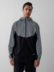 4F Kurtka do biegania odblaskowa męska - czarna S. Czarne kurtki sportowe męskie 4f, l, bez wzorów, z materiału, do biegania. Za 349.99 zł.