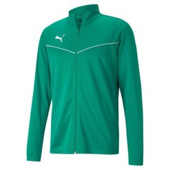 Bluza męska Puma teamRISE Training Poly Jacket zielona. Białe bluzy sportowe męskie Puma, m, bez wzorów, bez kaptura, do piłki nożnej. Za 213.50 zł.