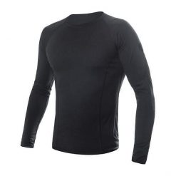 Bluza termoaktywna męska Sensor Merino Air Tee LS. Czarne bluzy męskie Sensor, m, bez wzorów, z materiału, bez kaptura. Za 313.49 zł.