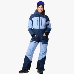 Kombinezon zimowy Narciarstwo Damska Swedemount Freeride Oddychający. Niebieskie spodnie snowboardowe damskie SWEDEMOUNT, na zimę, bez wzorów, sportowe, narciarskie. Za 1,199.00 zł.