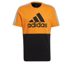 Koszulka męska adidas Essentials Colorblock Single Jersey Tee. Brązowe buty sportowe męskie Adidas, m, bez wzorów, z bawełny, bez kołnierzyka, bez ramiączek, na fitness i siłownię. Za 98.99 zł.