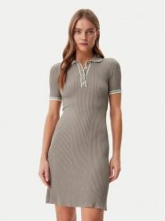 Guess Sukienka dzianinowa W5GK84 Z3L10 Beżowy Regular Fit. Brązowe sukienki damskie Guess, l, z aplikacjami, z dzianiny, bez kołnierzyka, bez ramiączek. Za 289.99 zł.