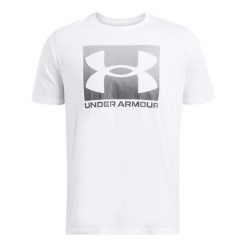 T-shirt Under Armour Boxed. Białe koszulki sportowe męskie Under Armour, m, bez wzorów, bez kołnierzyka. Za 179.50 zł.