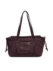 Calvin Klein Torebka LV04F3703G Bordowy. Czerwone torebki do ręki damskie Calvin Klein, bez wzorów, z materiału, bez dodatków. Za 409.99 zł.