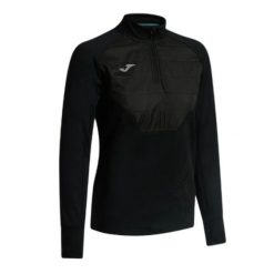 Bluza z pół zamkiem błyskawicznym Joma R-Night. Czarne bluzy sportowe męskie Joma, m, bez wzorów, z materiału, bez kaptura, do biegania. Za 272.00 zł.