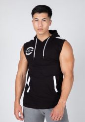 Oswego S Z kapturem Koszulka - Czarny. Czarne koszulki sportowe męskie GORILLA WEAR, l, bez wzorów, z bawełny, bez kołnierzyka, bez ramiączek, na fitness i siłownię. Za 229.00 zł.