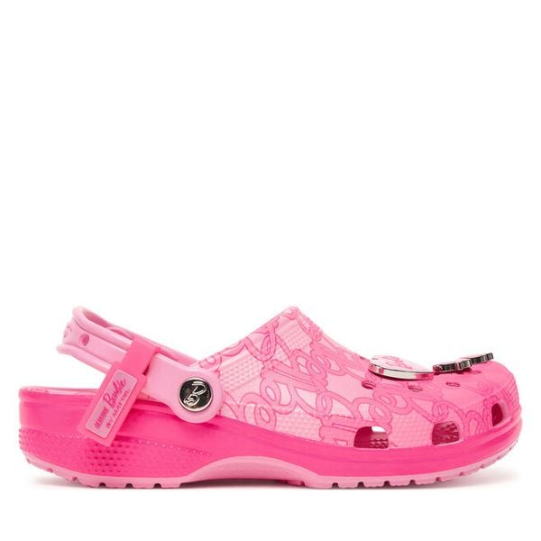 Klapki Crocs. Czerwone klapki damskie Crocs, bez wzorów, bez obcasa. Za 249.99 zł.