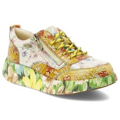 Żółte Sneakersy Laura Vita Modne Obuwie Damskie Edycja Limitowana. Żółte półbuty damskie Laura Vita, z aplikacjami, bez obcasa, bez zapięcia. Za 386.90 zł.