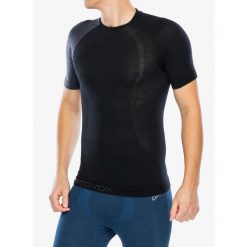 Koszulka termoaktywna męska Ortovox 120 Comp Light Short Sleeve. Czarne koszulki polo męskie ORTOVOX, m, bez wzorów, bez ramiączek. Za 314.99 zł.