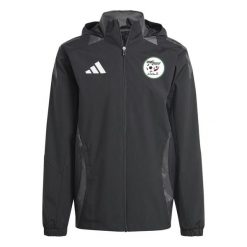 Kurtka dresowa zewnętrzna Algérie 2025. Czarne kurtki męskie Adidas, l, bez wzorów, z dresówki, na fitness i siłownię. Za 387.00 zł.