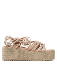 DeeZee Espadryle RT220681 Beżowy. Brązowe sandały damskie DeeZee, bez wzorów, z materiału, bez obcasa, bez zapięcia. Za 119.99 zł.