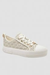 MICHAEL KORS Białe logowane trampki damskie, Rozmiar 41. Białe trampki i tenisówki damskie Michael Kors, bez wzorów, eleganckie, bez zapięcia. W wyprzedaży za 869.99 zł.