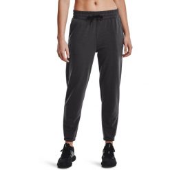 Spodnie Under Armour Rival Terry, Kobiety. Czarne spodnie materiałowe damskie Under Armour, bez wzorów, z poliesteru. W wyprzedaży za 152.95 zł.