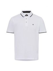 Jack & Jones koszulka polo Mężczyźni Bawełna biały, M. Białe koszulki polo męskie Jack & Jones, m, bez wzorów, z bawełny, eleganckie, bez ramiączek. Za 149.95 zł.