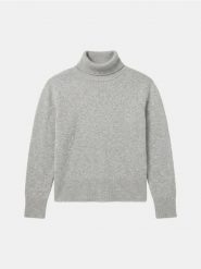 Sweter z golfem - szary. Szare swetry damskie Sinsay, l, bez wzorów, bez kołnierzyka, bez ramiączek, bez kaptura. Za 39.99 zł.