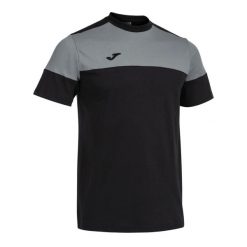 Jersey Joma Crew V. Czarne koszulki sportowe męskie Joma, bez wzorów, z bawełny, bez kołnierzyka, bez ramiączek, do piłki nożnej. Za 140.00 zł.
