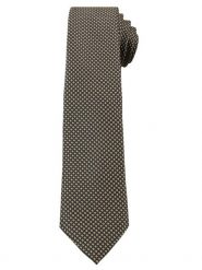 Beżowy Elegancki Krawat Męski -ALTIES- 6 cm, w Drobny Rzucik. Brązowe krawaty i muchy Alties, bez wzorów, z tkaniny, eleganckie. Za 49.00 zł.