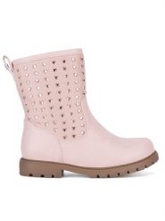 Nelli Blu Botki CS1575-05 Różowy. Czerwone botki dziewczęce Nelli Blu, z materiału, bez zapięcia. Za 149.99 zł.