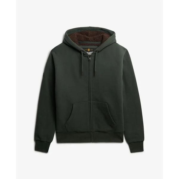 Bluza z kapturem Superdry Borg Lined. Zielone bluzy męskie Superdry., uniwersalny, bez wzorów, z dresówki, z kapturem. Za 442.10 zł.